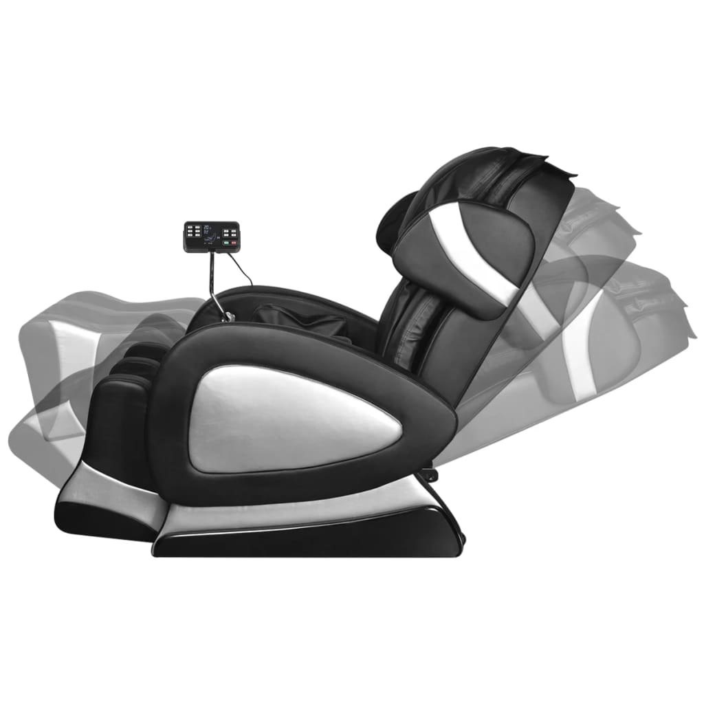  Fotel do masażu z ekranem czarny eko skóra