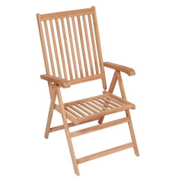  Rozkładane krzesła ogrodowe 6 szt. lite drewno tekowe