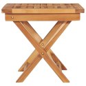  Leżaki ze stolikiem 2 szt. lite drewno tekowe