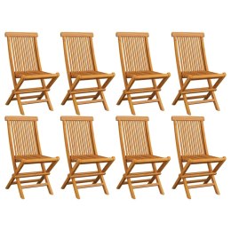  Składane krzesła ogrodowe 8 szt. lite drewno tekowe