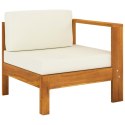  4-osobowa sofa ogrodowa z kremowymi poduszkami drewno akacjowe