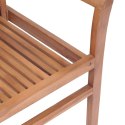  Krzesła stołowe z czerwonymi poduszkami 6 szt. drewno tekowe