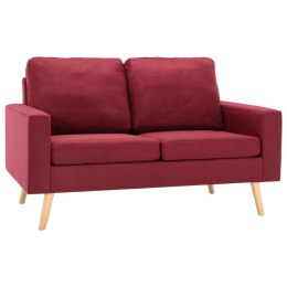  2-osobowa sofa kolor czerwonego wina tapicerowana tkaniną