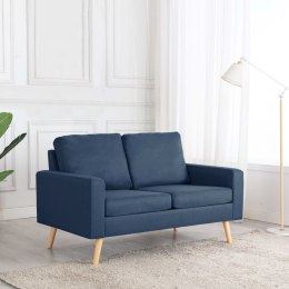  2-osobowa sofa niebieska tapicerowana tkaniną