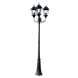  Wyjątkowa lampa zewnętrzna 3-ramienna 230 cm ciemnozielona/czarna