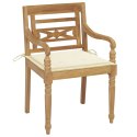  Krzesła Batavia z poduszkami 8 szt. lite drewno tekowe