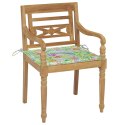  Krzesła Batavia z poduszkami 8 szt. lite drewno tekowe