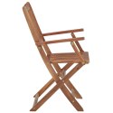  Składane krzesła ogrodowe z poduszkami 8 szt. drewno akacjowe