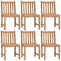  Krzesła ogrodowe z poduszkami 6 szt. lite drewno tekowe