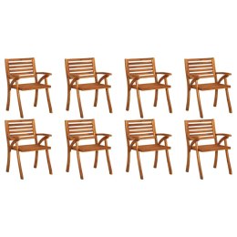  Krzesła ogrodowe 8 szt. lite drewno akacjowe