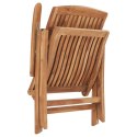  Rozkładane krzesła ogrodowe 8 szt. lite drewno tekowe