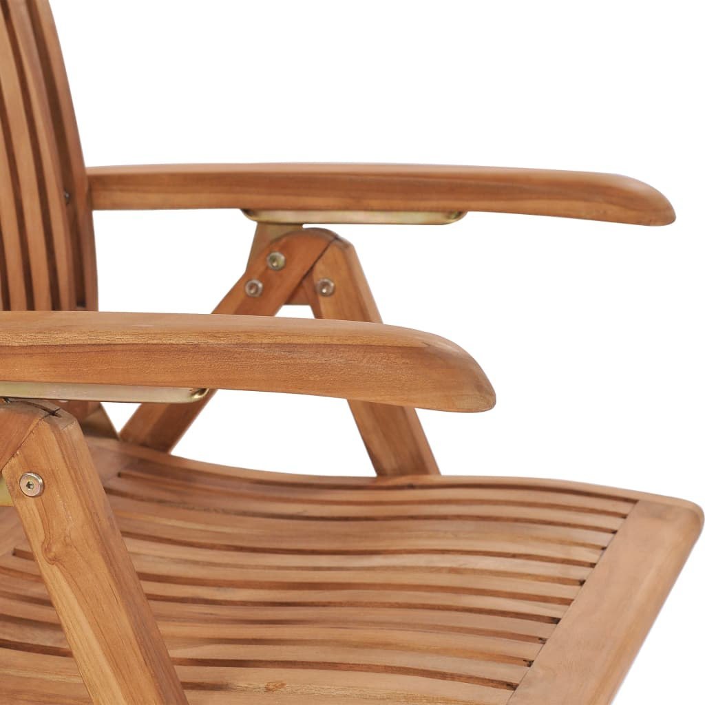  Rozkładane krzesła ogrodowe 8 szt. lite drewno tekowe