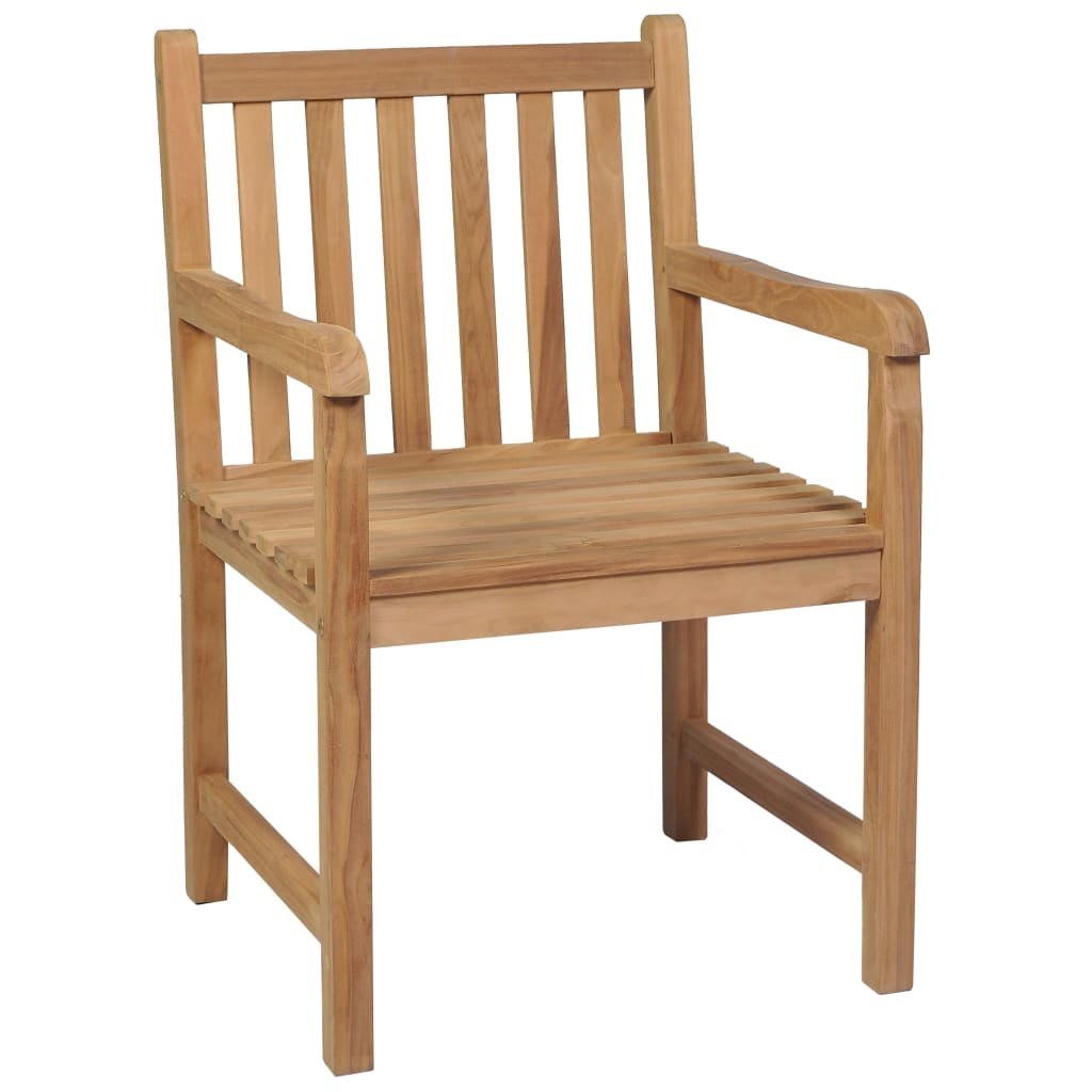  Krzesła ogrodowe 8 szt. z kremowymi poduszkami drewno tekowe
