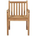  Krzesła ogrodowe 8 szt. z szarymi poduszkami drewno tekowe