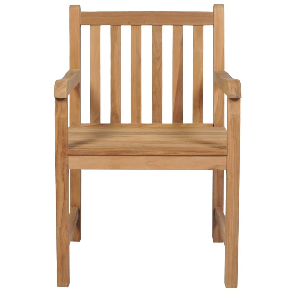  Krzesła ogrodowe 8 szt. kobaltowe poduszki drewno tekowe