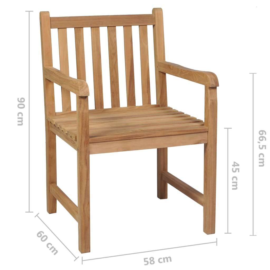  Krzesła ogrodowe 8 szt. niebieskie poduszki drewno tekowe