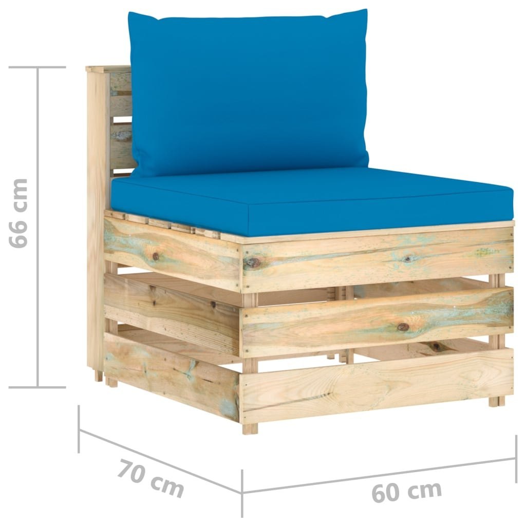  12-cz. zestaw wypoczynkowy do ogrodu z poduszkami drewniany