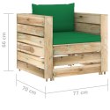  12-cz. zestaw wypoczynkowy do ogrodu z poduszkami drewniany