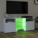  Szafka TV z oświetleniem LED biała 120x30x50 cm