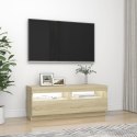  Szafka TV z oświetleniem LED dąb sonoma 100x35x40 cm