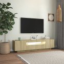  Szafka TV z oświetleniem LED kolor dąb sonoma 160x35x40 cm