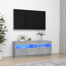  Szafka pod TV z oświetleniem LED szarość betonu 100x35x40 cm