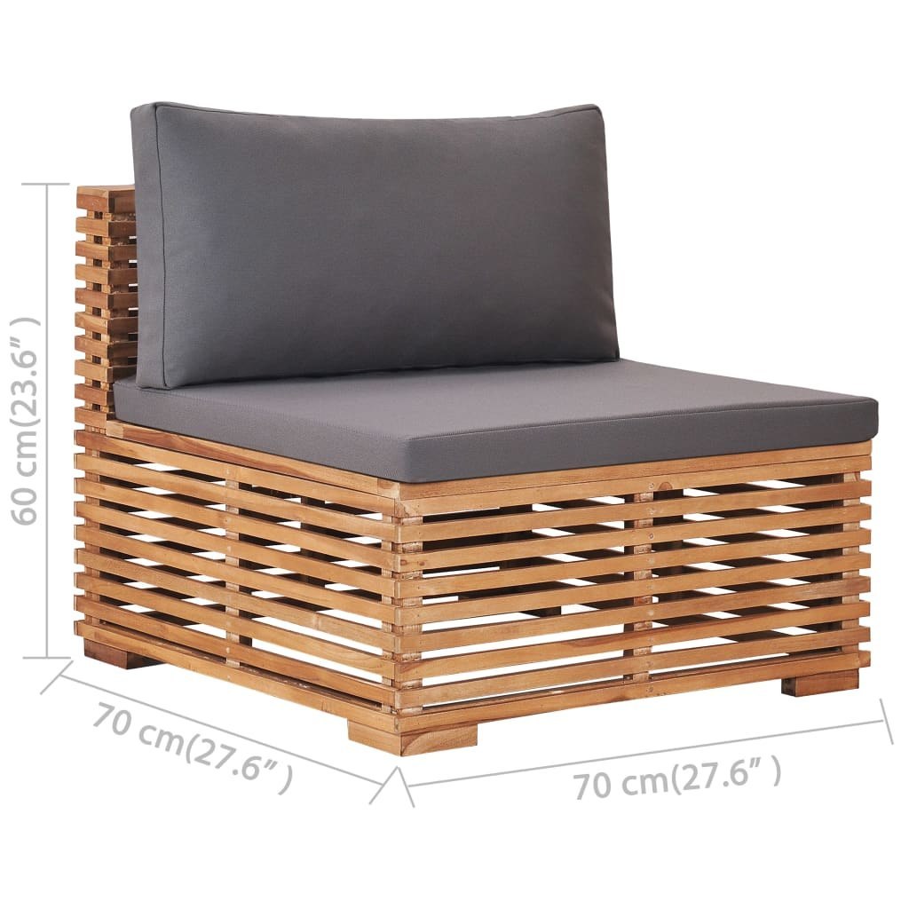  3-os. sofa ogrodowa z poduszkami lite drewno tekowe