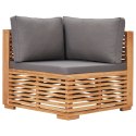  4-os. sofa ogrodowa z poduszkami lite drewno tekowe