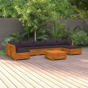  8-cz. zestaw wypoczynkowy do ogrodu z poduszkami lita akacja