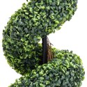  Spirala ze sztucznego bukszpanu z doniczką zielona 117 cm