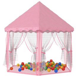  Namiot dla księżniczki z 250 piłeczkami różowy 133x140 cm