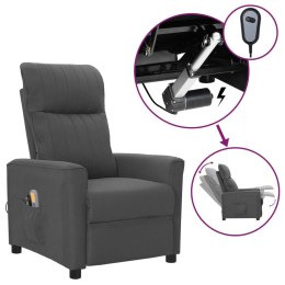  Elektryczny fotel masujący ciemnoszary obity tkaniną