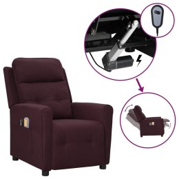 Elektryczny fotel masujący fioletowy obity tkaniną