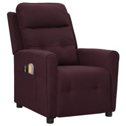  Elektryczny fotel masujący fioletowy obity tkaniną