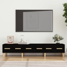  Szafka pod TV czarna 150x345x30 cm materiał drewnopochodny