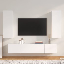  Zestaw 4 szafek TV biały materiał drewnopochodny