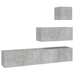  Zestaw 4 szafek telewizyjnych szarość betonu