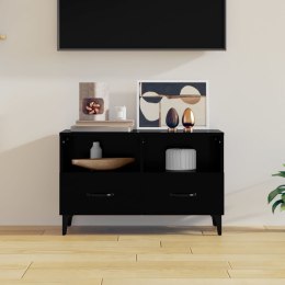  Szafka pod TV czarna 80x36x50 cm materiał drewnopochodny