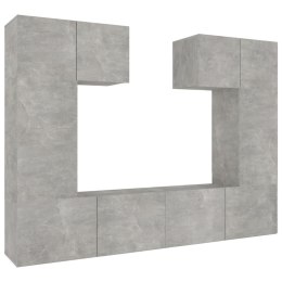  Zestaw 6 szafek telewizyjnych szarość betonu