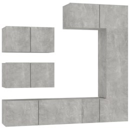  Zestaw 6 szafek telewizyjnych szarość betonu
