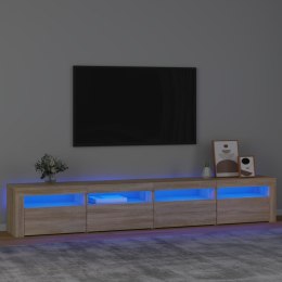  Szafka TV z oświetleniem LED dąb sonoma 240x35x40 cm
