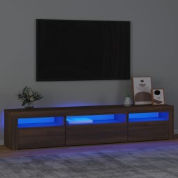  Szafka pod TV z oświetleniem LED brązowy dąb