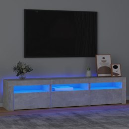  Szafka pod TV z oświetleniem LED szarość betonu 180x35x40 cm