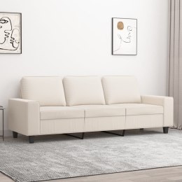 VidaXL 3-osobowa sofa, beżowy, 180 cm, tapicerowana mikrofibrą