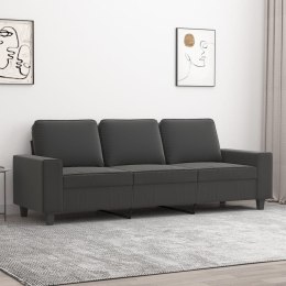 VidaXL 3-osobowa sofa, ciemnoszary, 180 cm, tapicerowana mikrofibrą