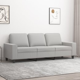 VidaXL 3-osobowa sofa, jasnoszary, 180 cm, tapicerowana mikrofibrą