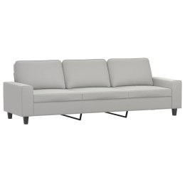 VidaXL 3-osobowa sofa, jasnoszary, 210 cm, tapicerowana mikrofibrą