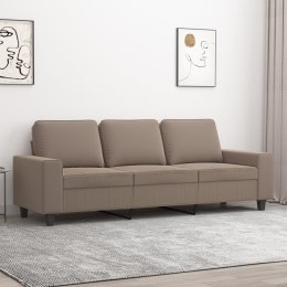 VidaXL 3-osobowa sofa, taupe, 180 cm, tapicerowana mikrofibrą