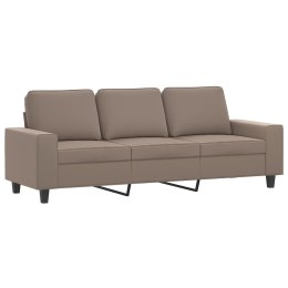 VidaXL 3-osobowa sofa, taupe, 180 cm, tapicerowana mikrofibrą