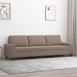 VidaXL 3-osobowa sofa, taupe, 210 cm, tapicerowana mikrofibrą